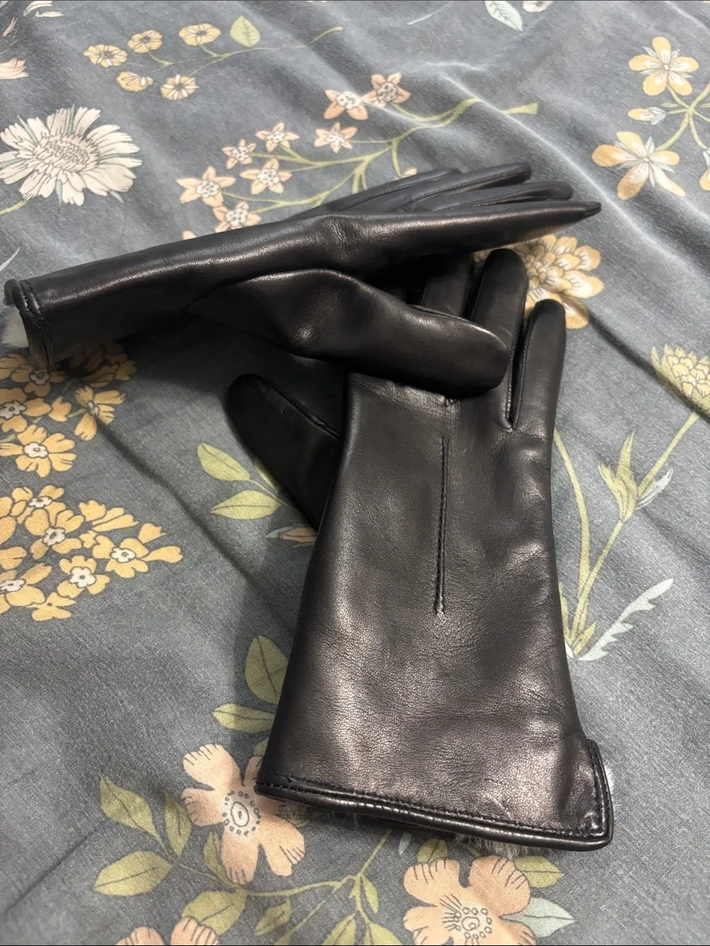 Fratelli Orsini Francesca Italian Lambskin Leather & Rabbit Fur Gloves 6.5/Small